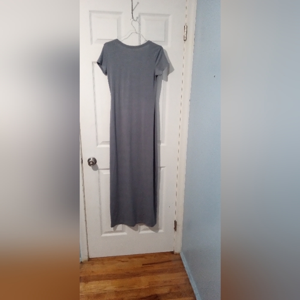 Mossimo Supply Co Gray Sheath Dress Casual Crew Neck